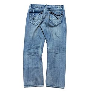 Vintage Y2K Request Brand Baggy Streetwear Grunge Denim Jeans Size 36x30